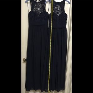 Full length navy dress